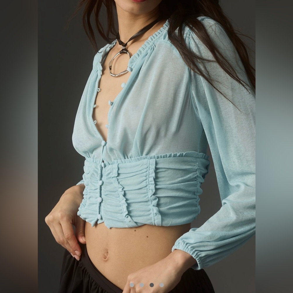 Anthropologie blue top
